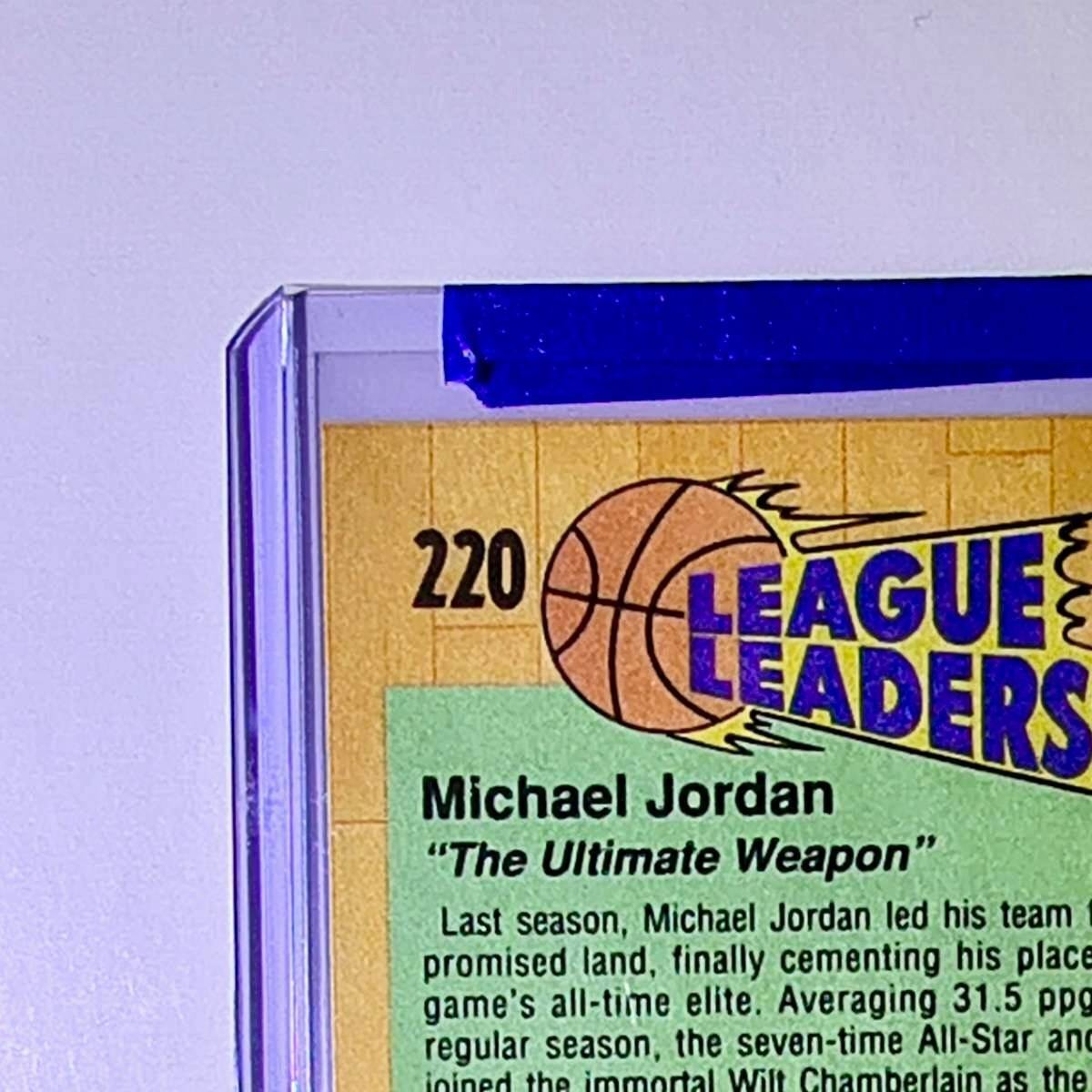 Michael Jordan 1991-92 Fleer League Leaders #220 Basketball Card Chicago Bulls