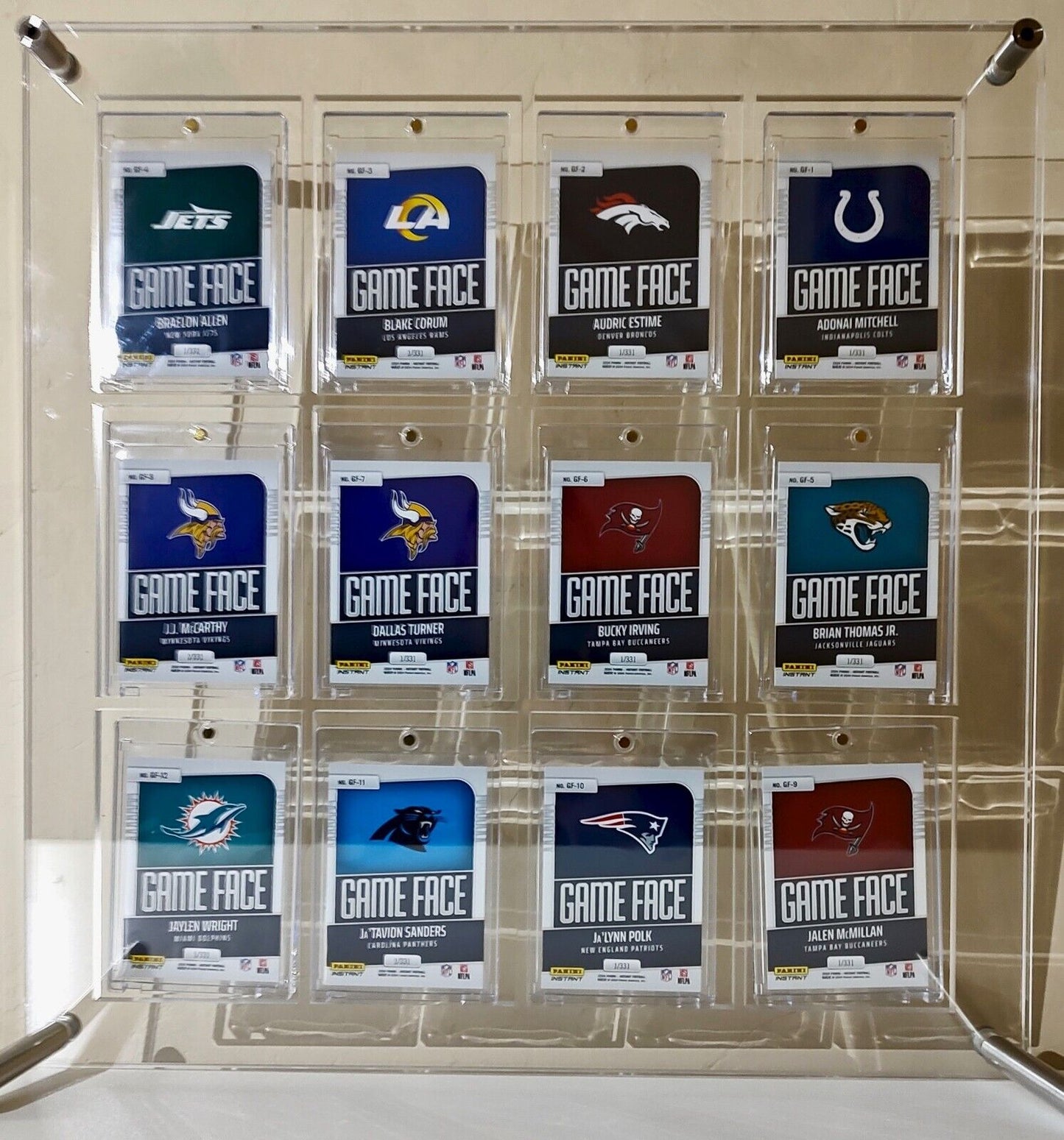2024 Panini NFL Game Face Complete 36 Card Rookie Card Set 1/331 & Displays