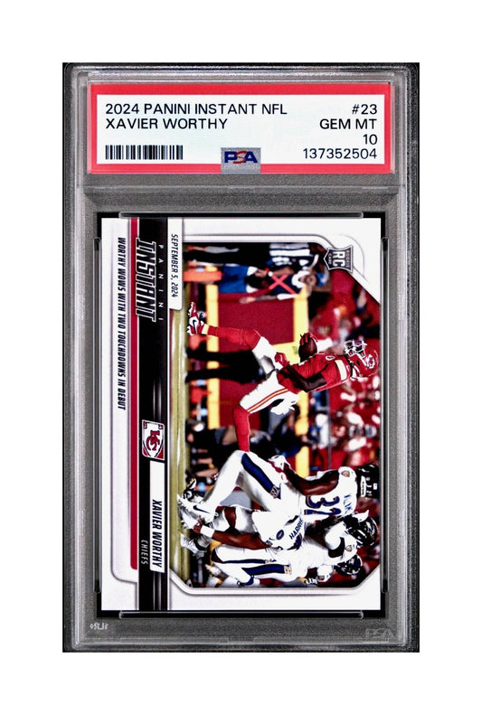 Xavier Worthy Rookie 2024 Panini Instant NFL #23 PSA 10 Gem Mint
