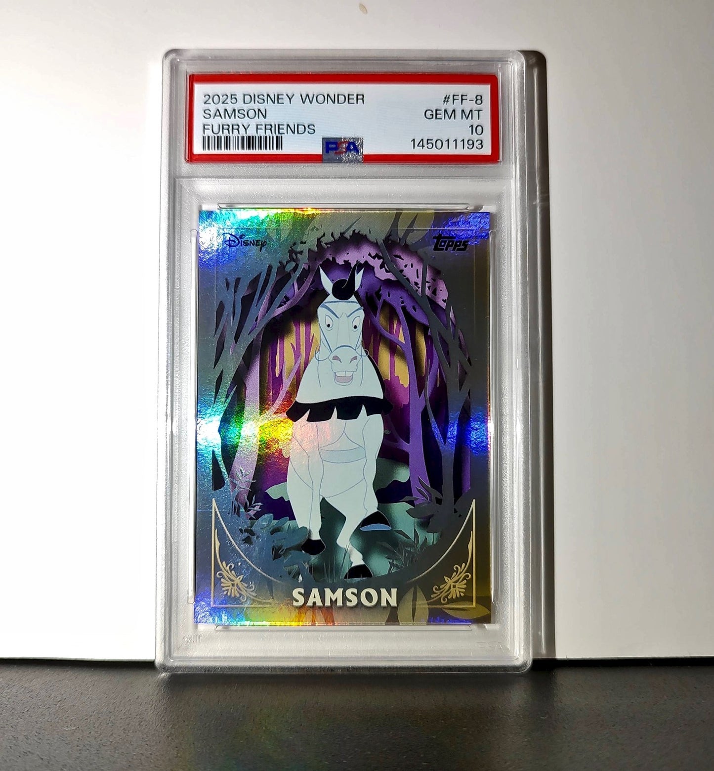 Samson 2025 Topps Disney #FF-8 Furry Friends Card Sleeping Beauty PSA 10