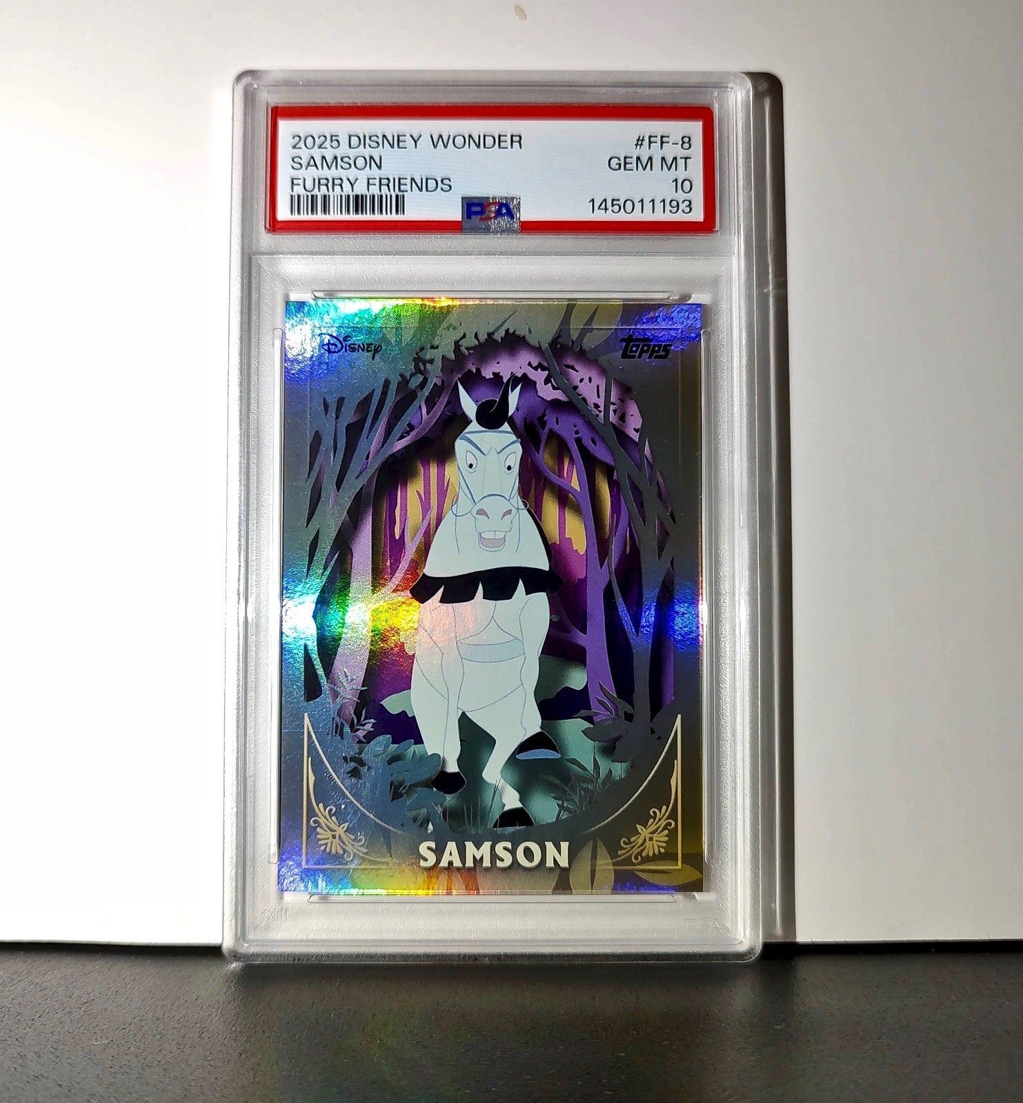 Samson 2025 Topps Disney #FF-8 Furry Friends Card Sleeping Beauty PSA 10