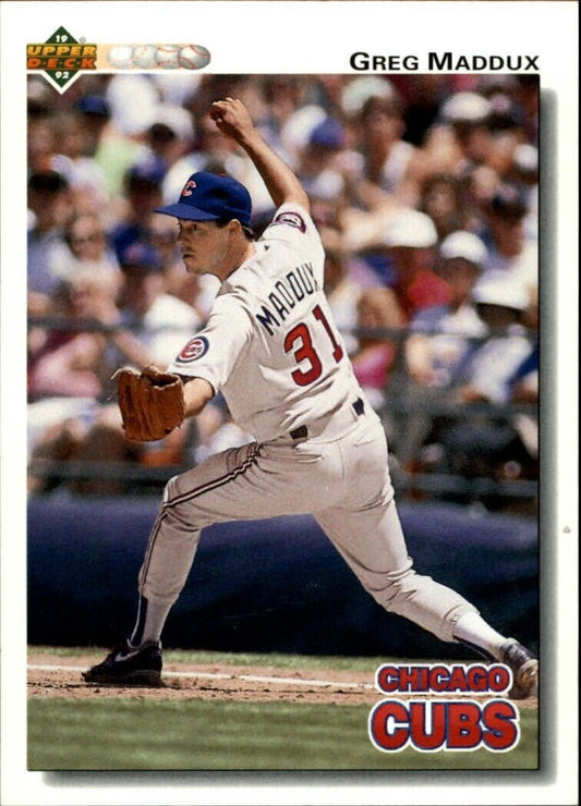 Greg Maddux 1992 Upper Deck MLB #353 Baseball Card Chicago Cubs