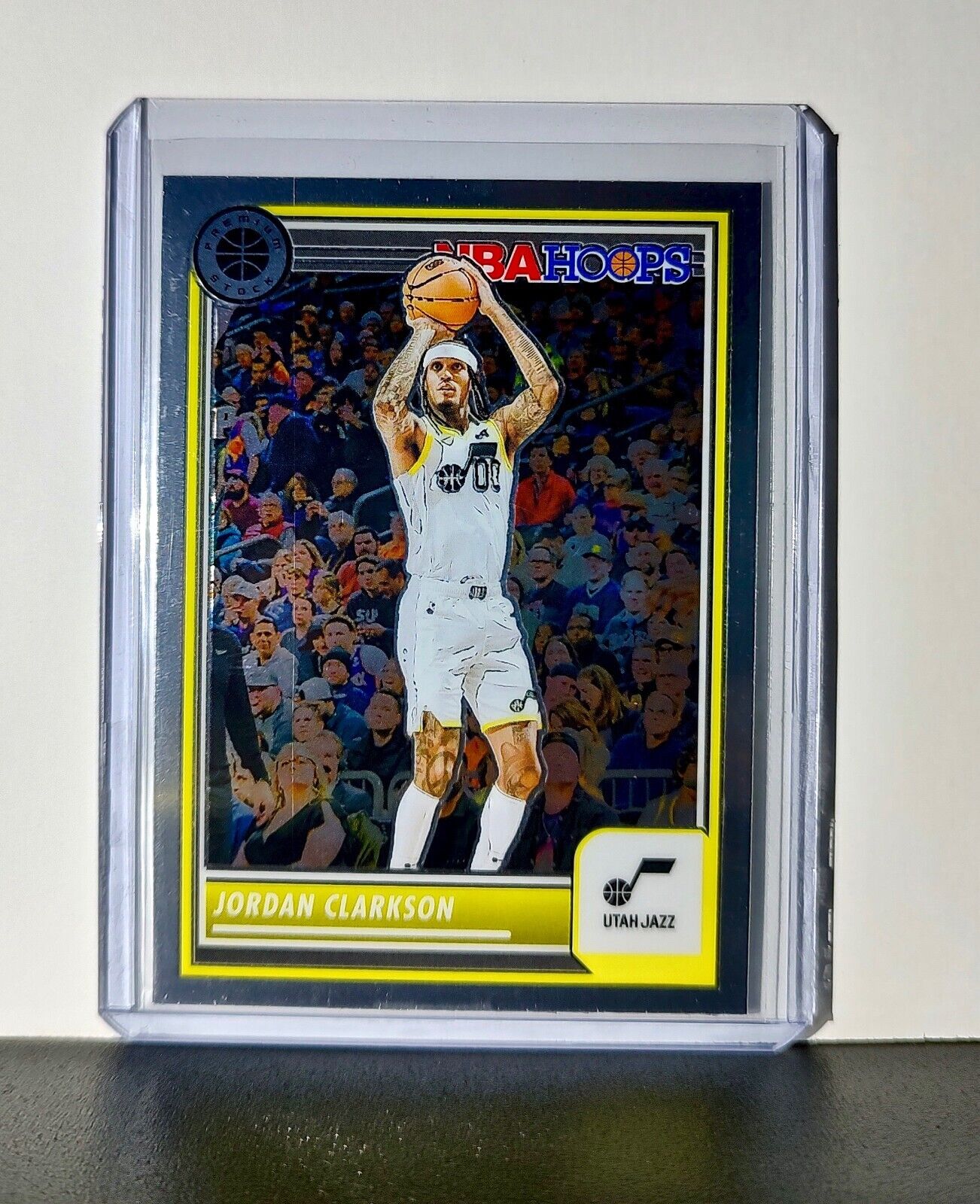 Jordan Clarkson 2023-24 Panini Premium Stock NBA Hoops #186 Card Utah Jazz