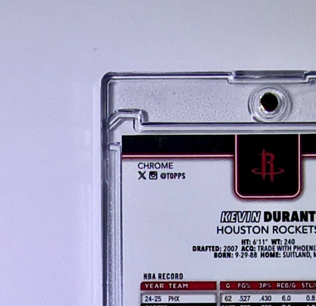 Kevin Durant 2025-26 NBA Topps Chrome Update #23 Refractor Card Houston Rockets
