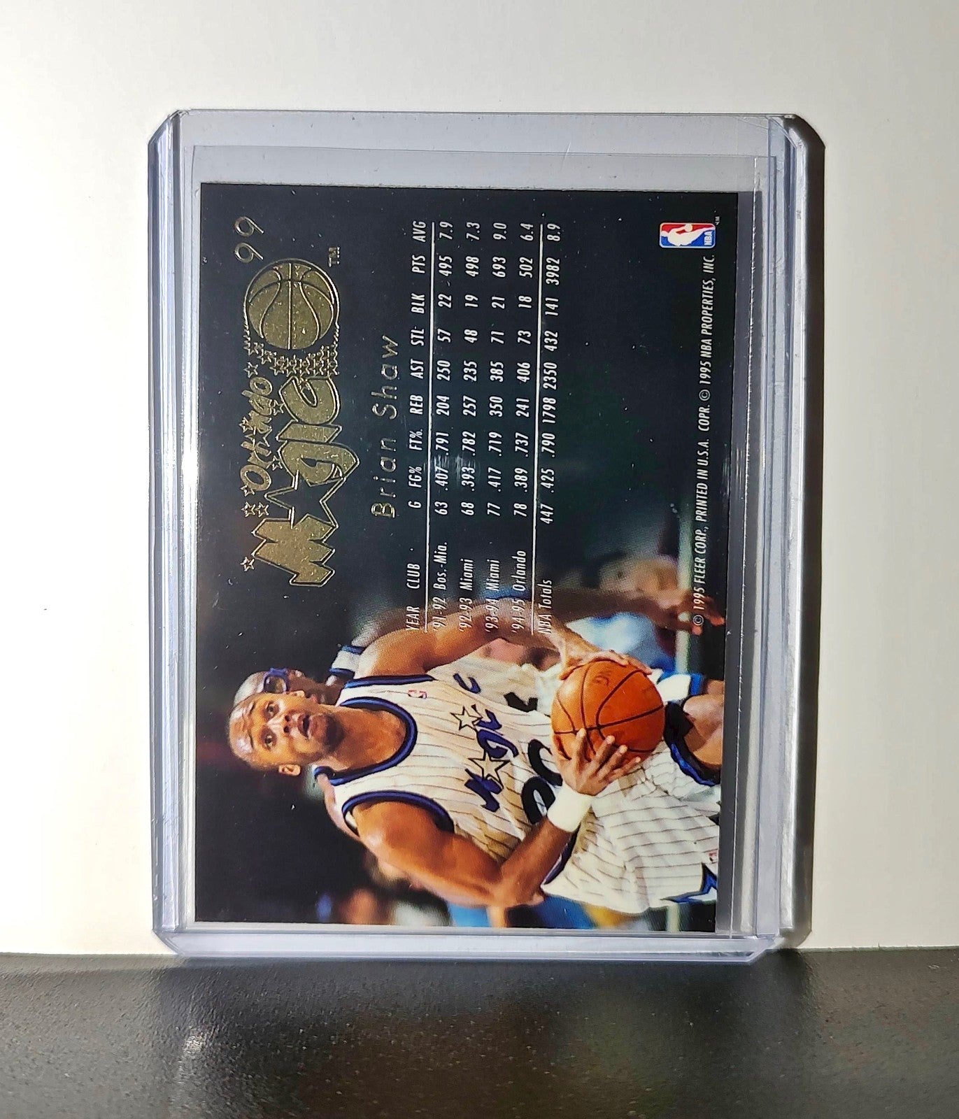 Brian Shaw 1995-96 Flair NBA #99 Card Orlando Magic