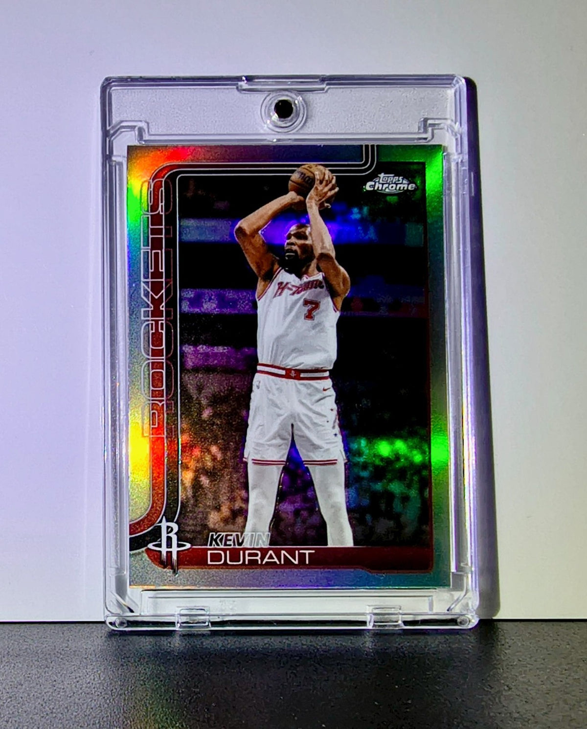 Kevin Durant 2025-26 NBA Topps Chrome Update #23 Refractor Card Houston Rockets