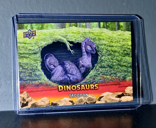 2015 Upper Deck Dinosaurs Troodon Extinction Red Parallel #5 Card