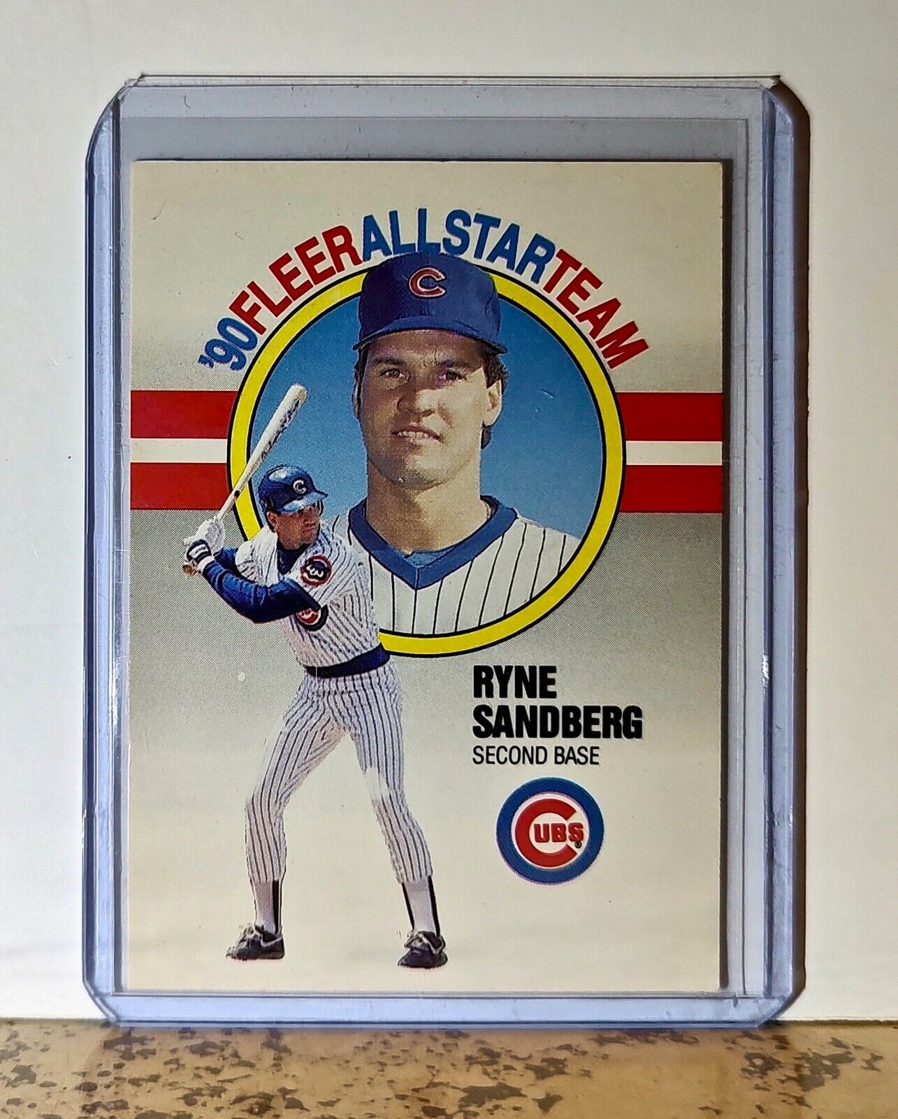 Ryne Sandberg 1990 Fleer All-Star Team MLB #9 Baseball Card Chicago Cubs