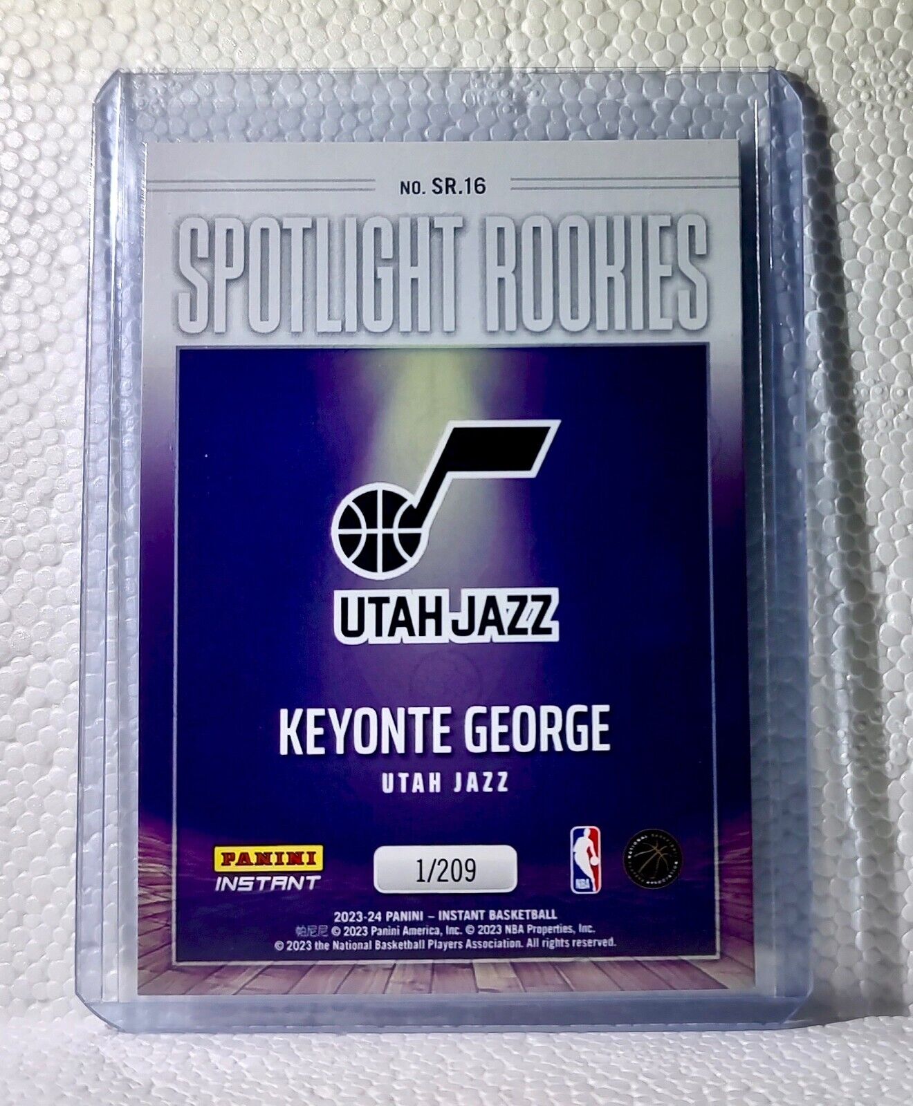 Keyonte George 2023-24 Panini #16 NBA Spotlight Rookies Basketball Card 1/209