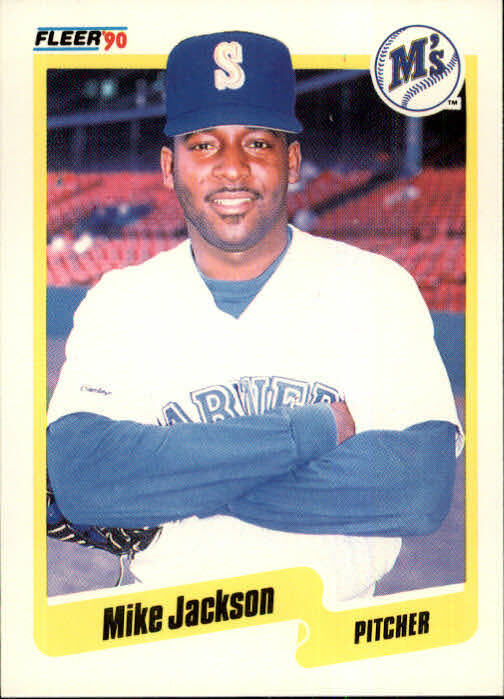 1990 Mike Jackson Fleer Baseball Card #517