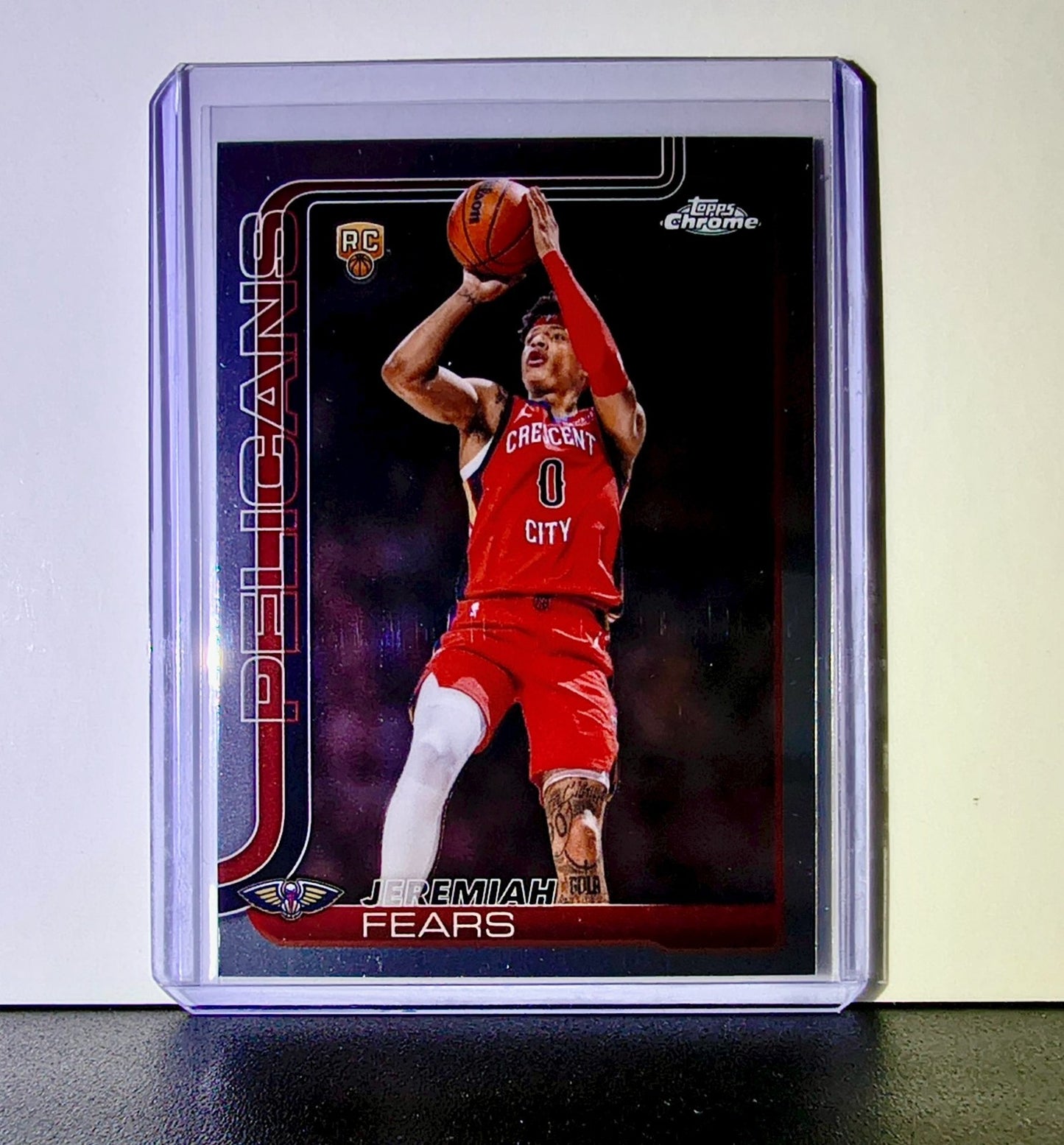 Jeremiah Fears Rookie 2025-26 NBA Topps Chrome Update #157 Card Orleans Pelicans