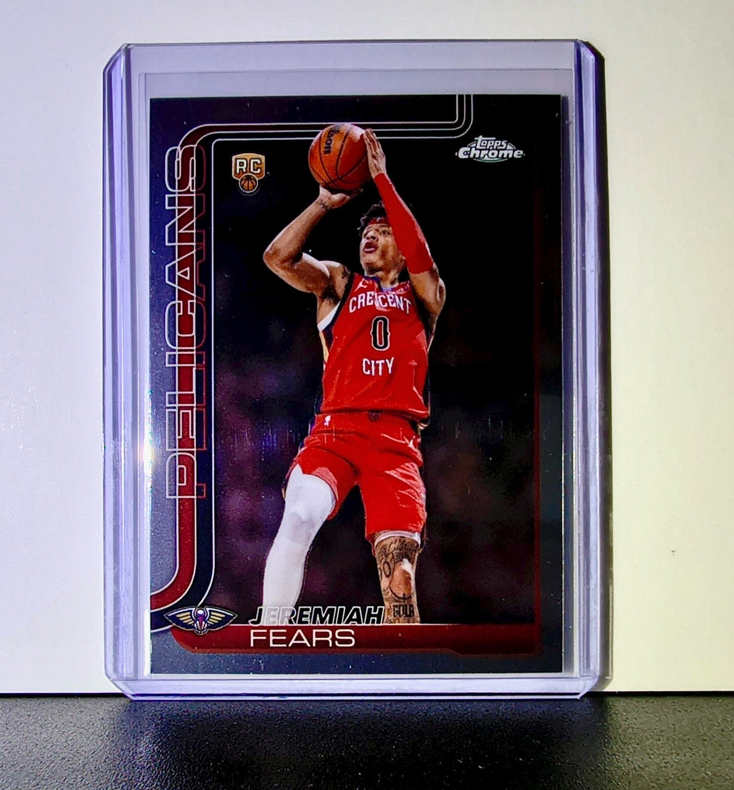 Jeremiah Fears Rookie 2025-26 NBA Topps Chrome Update #157 Card Orleans Pelicans