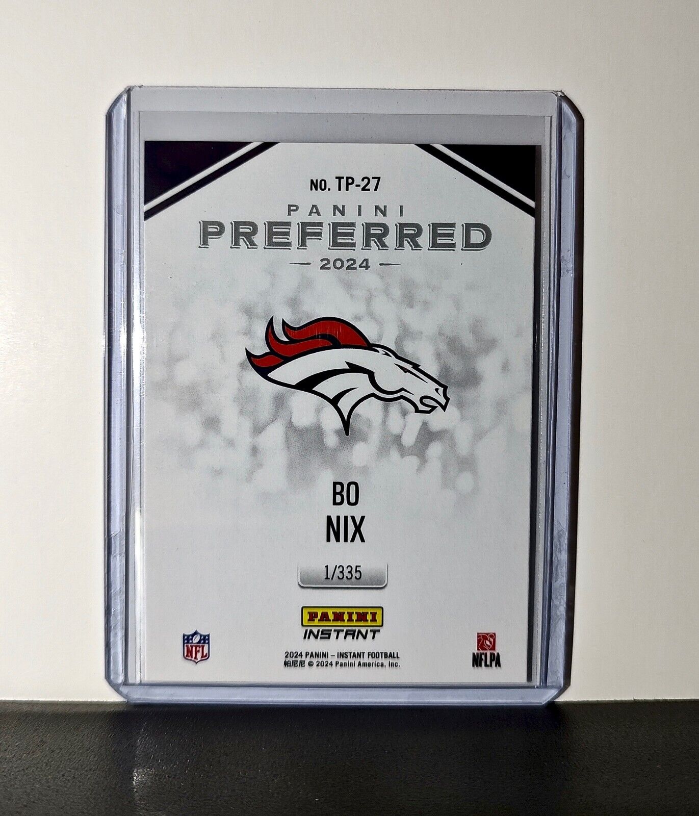 Bo Nix 2024 Panini Preferred NFL #27 Rookie Football Card Denver Broncos 1/335