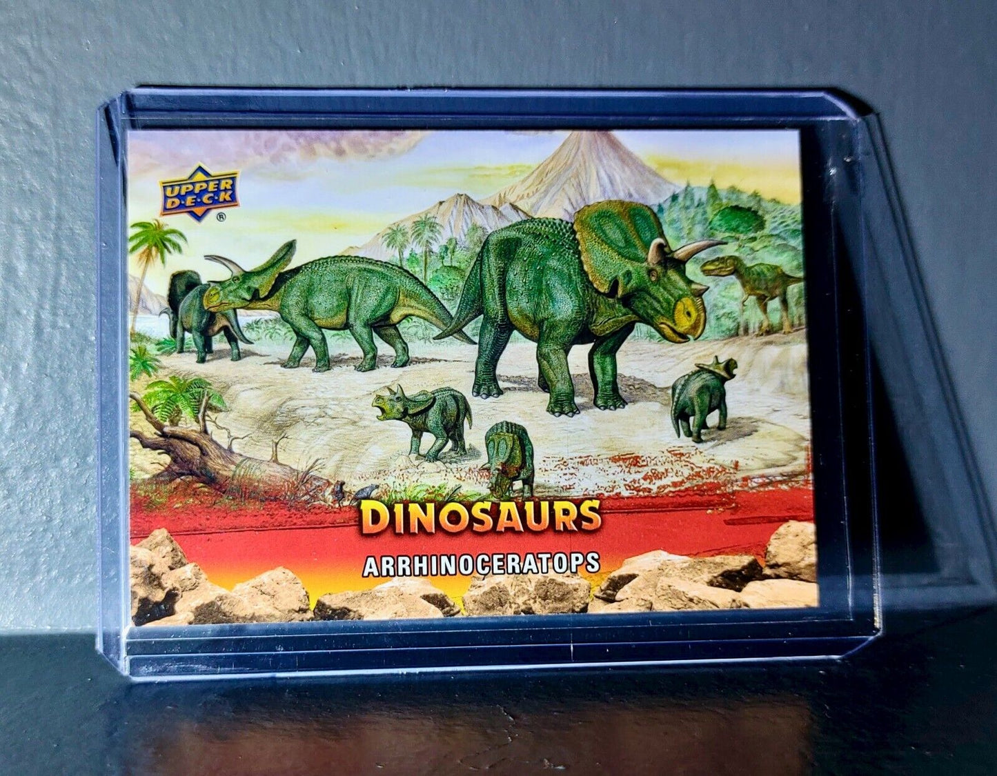 2015 Upper Deck Dinosaurs Arrhinoceratops Extinction Red Parallel #81 Card