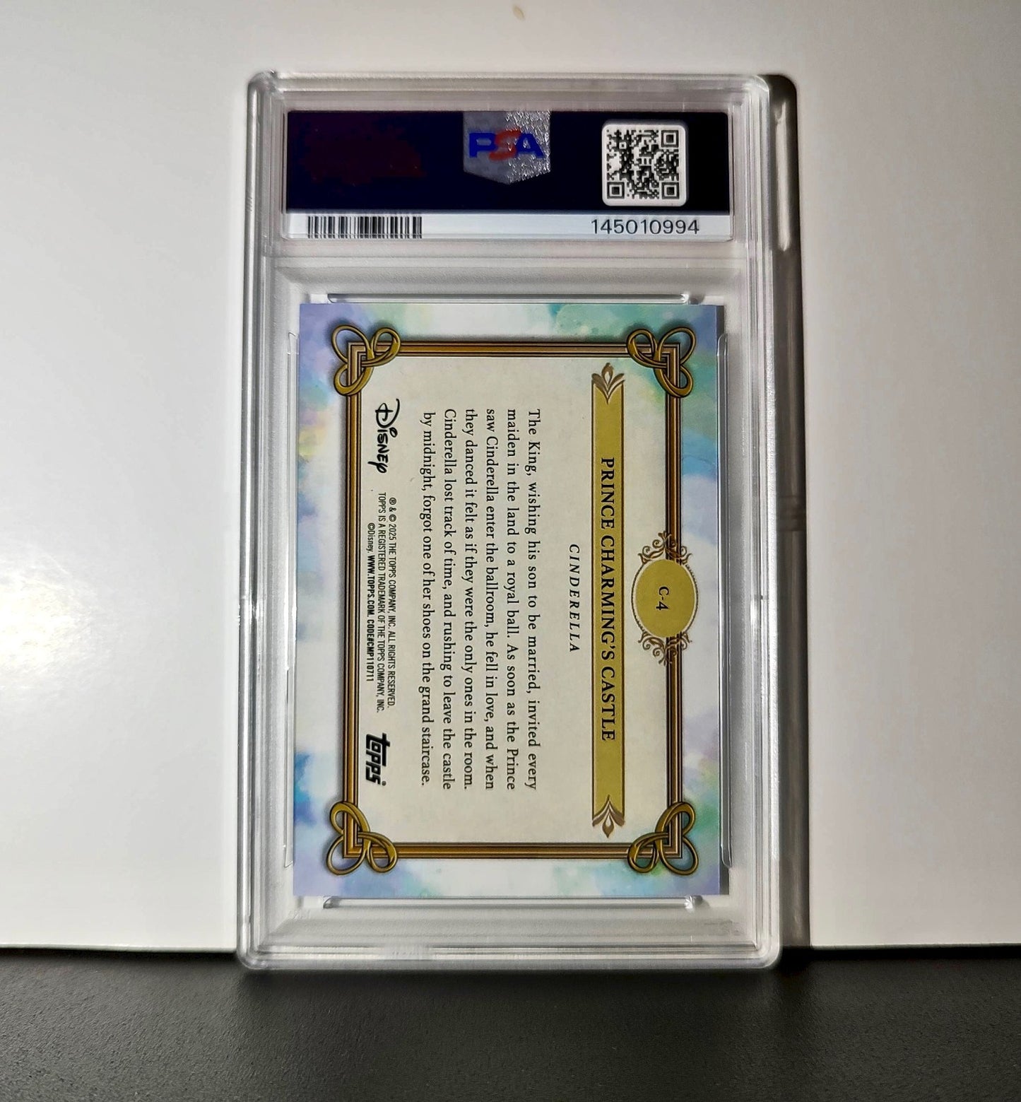 Prince Charming's Castle 2025 Topps Disney #C-4 Card Cinderella PSA 9