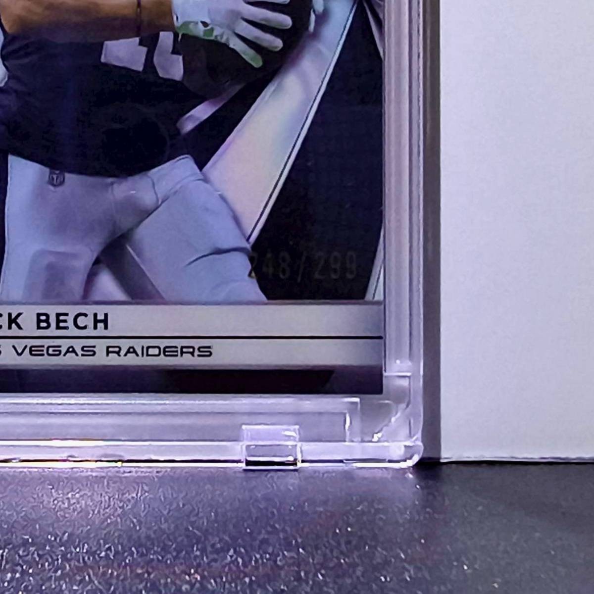 Jack Bech Rookie 2025 NFL Topps Chrome Black #126 Refractor Card 248/299 Raiders
