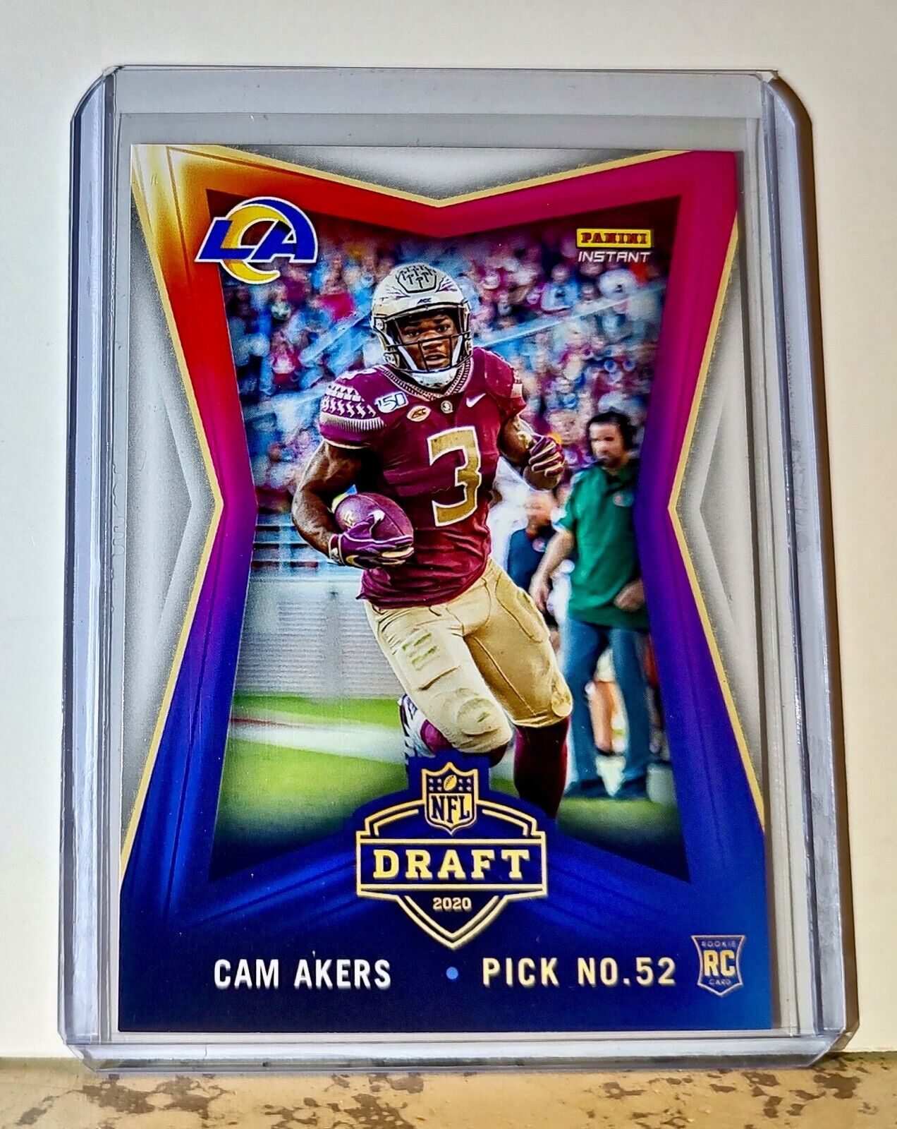 Cam Akers 2020 NFL Draft Night NFL #12 Football Card Los Angeles Rams 1 of 530