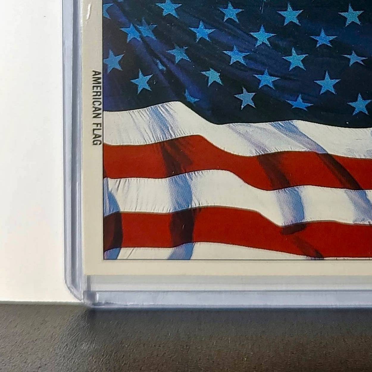 American Flag 1991 Topps Desert Storm #1 Sticker Card