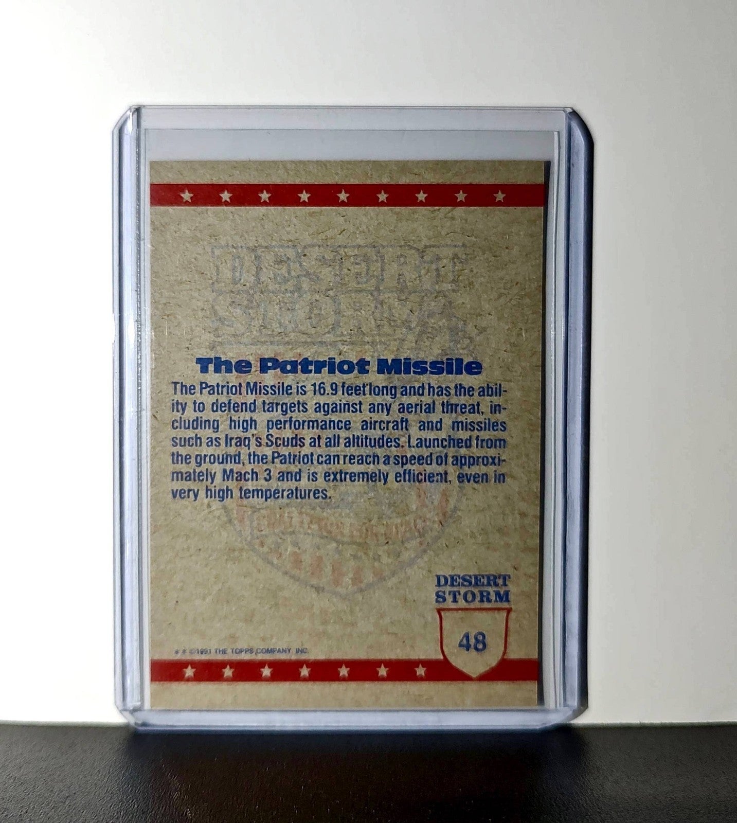 The Patriot Missile 1991 Topps Desert Storm #48 Card