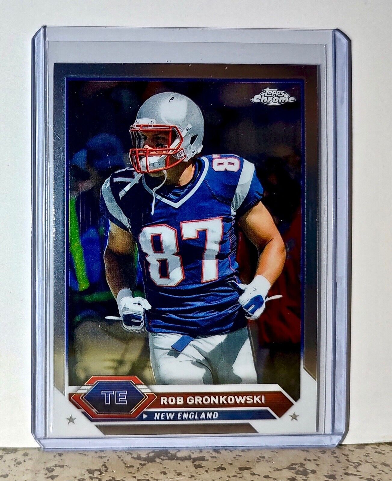 Rob Gronkowski 2023 Topps Chrome NFL #27 Football Card New England Patriots