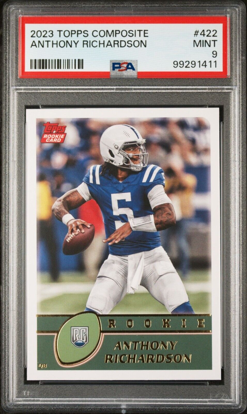 Anthony Richardson 2023 Topps Rookie NFL #422 Football Card PSA 9 Mint