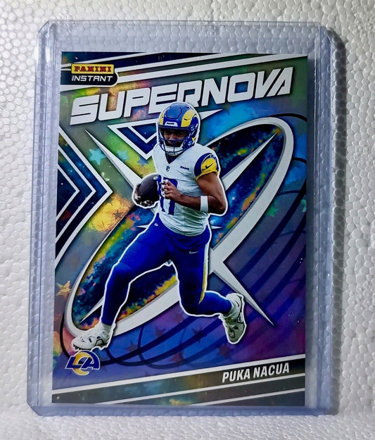 Puka Nacua 2023 Panini NFL #17 Supernova Football Card Los Angeles Rams 1/481