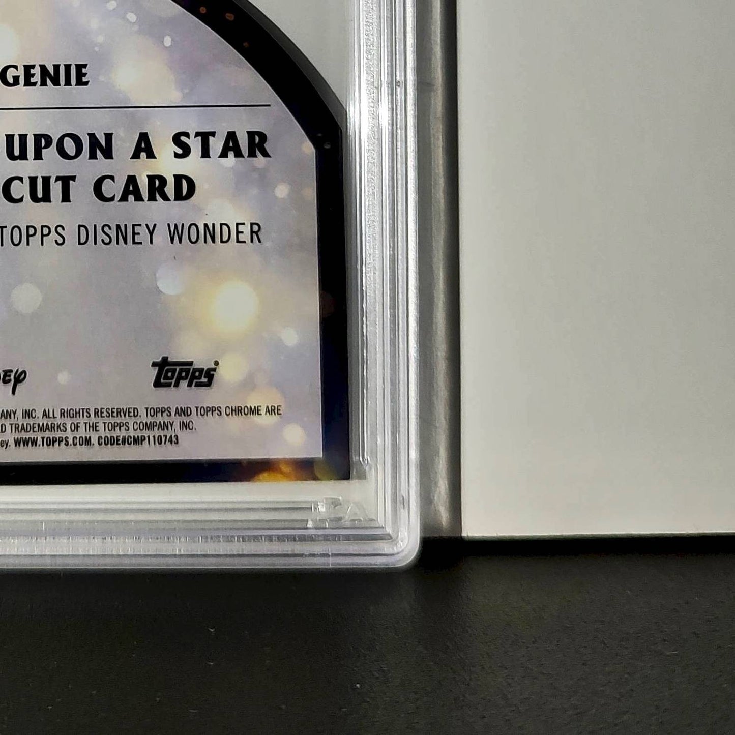 Genie 2025 Topps Chrome Disney #W-6 Wish Upon A Star Die Cut Card Aladdin PSA 9