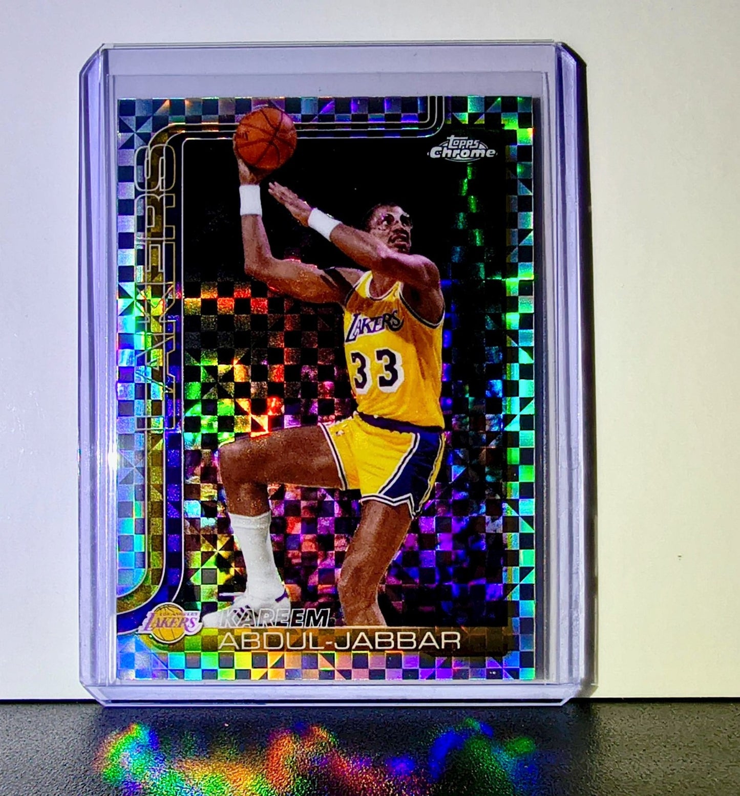 Kareem Abdul-Jabbar 2025-26 NBA Topps Chrome Update X-Fractor #144 Card Lakers