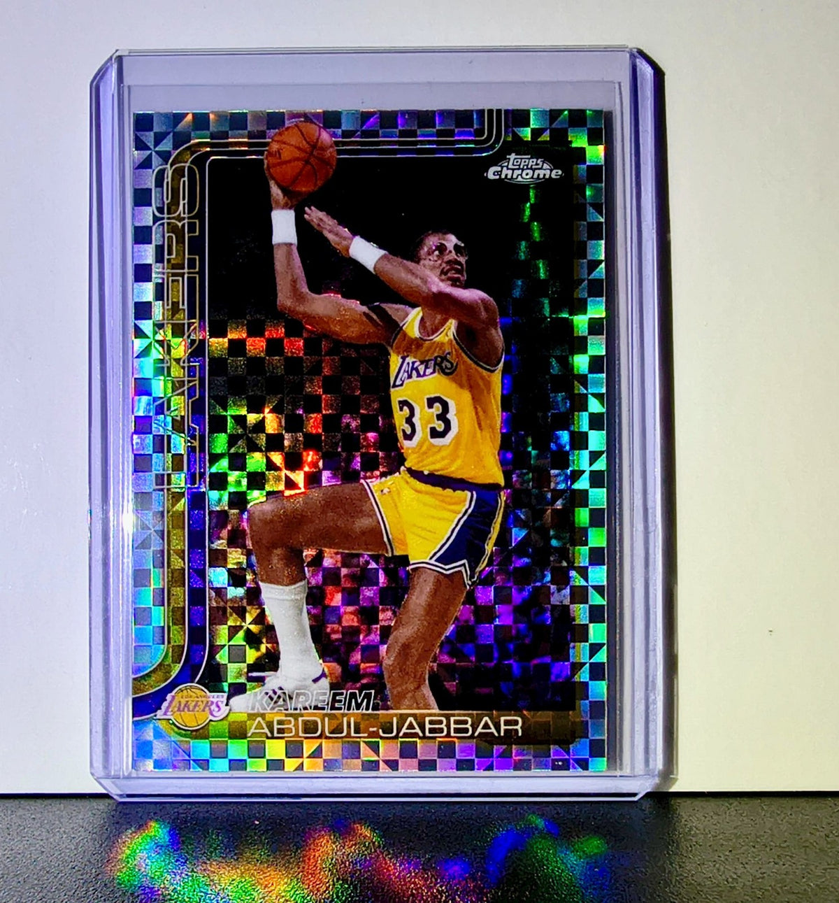 Kareem Abdul-Jabbar 2025-26 NBA Topps Chrome Update X-Fractor #144 Card Lakers