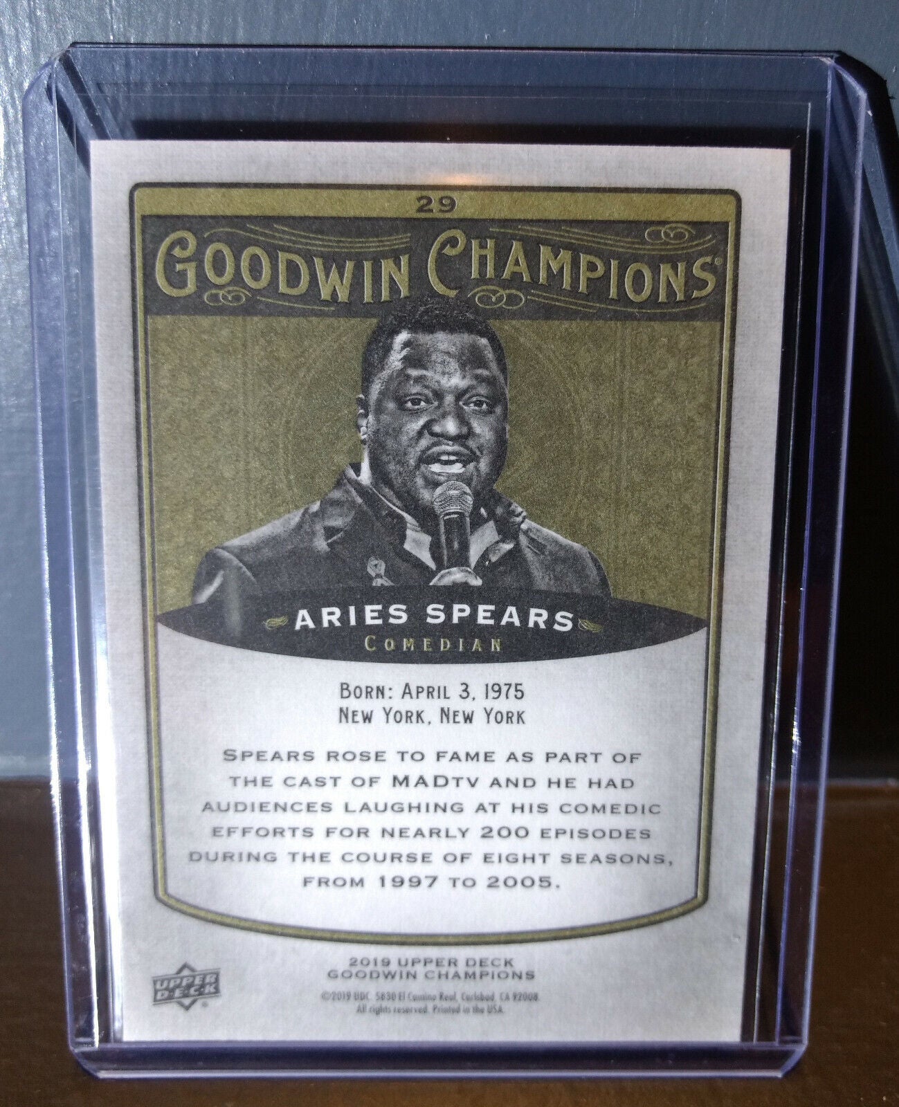 2019 Upper Deck Goodwin Champions Aries Spears #29 Comedian Trading Card