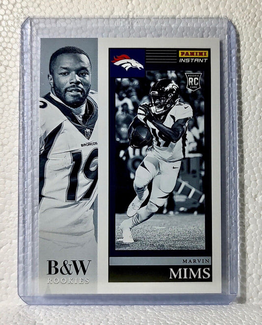 Marvin Mims 2023 Panini NFL #30 Black & White Rookies Card Denver Broncos 1/216