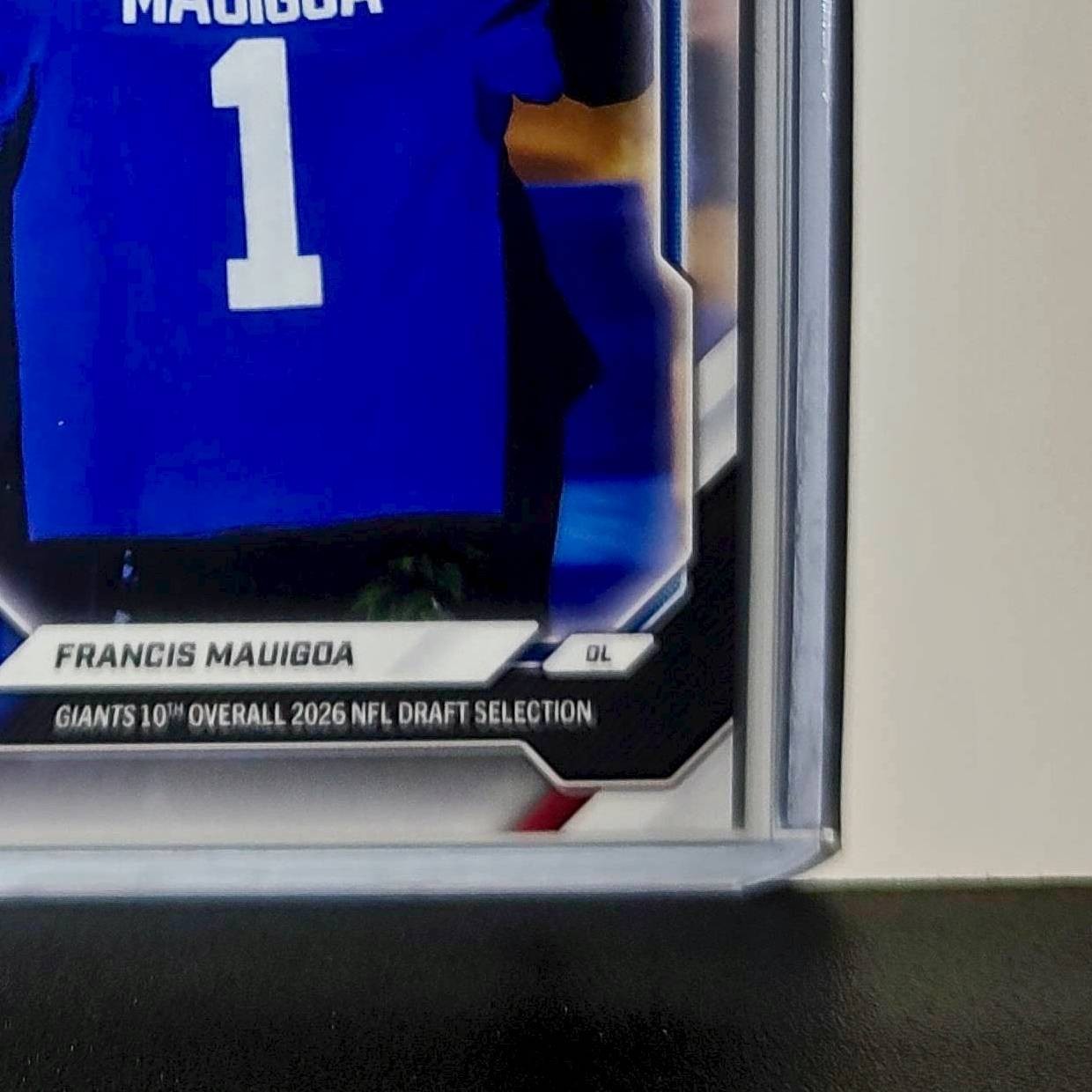 Francis Mauigoa Rookie 2026 Topps Now Draft Night #FMAU Card New York Giants