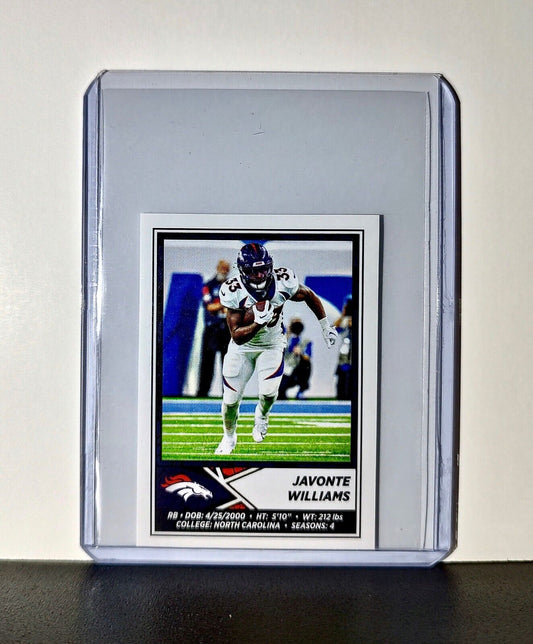 Javonte Williams 2024 Panini NFL Sticker #237 Denver Broncos