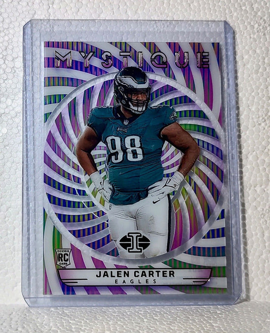 Jalen Carter 2023 Panini Illusions NFL #14 Mystique Rookie Football Card Eagles