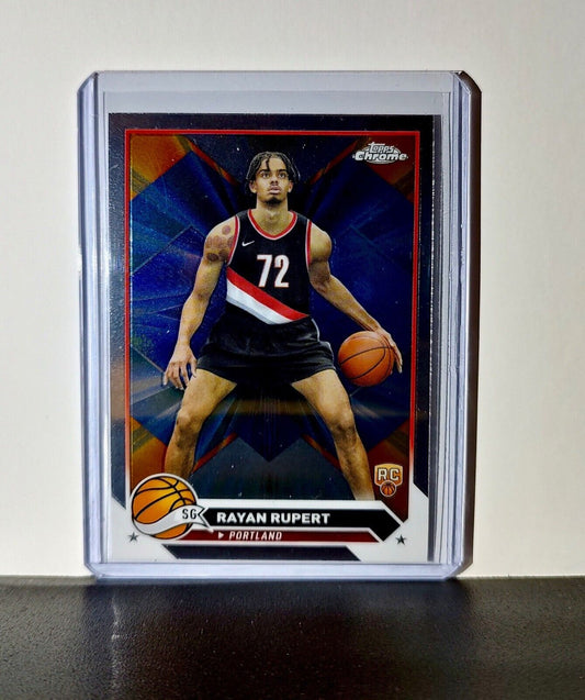 Rayan Rupert 2023-24 Topps Chrome NBA #155 Rookie Card Portland Trail Blazers