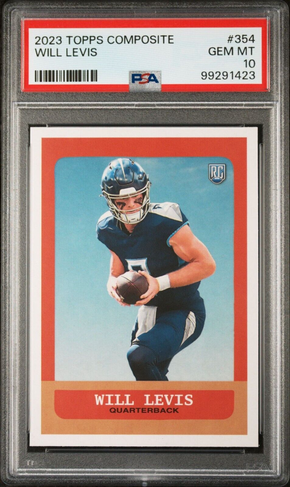 Will Levis 2023 Topps Heritage NFL #354 Rookie Football Card PSA 10 Gem Mint