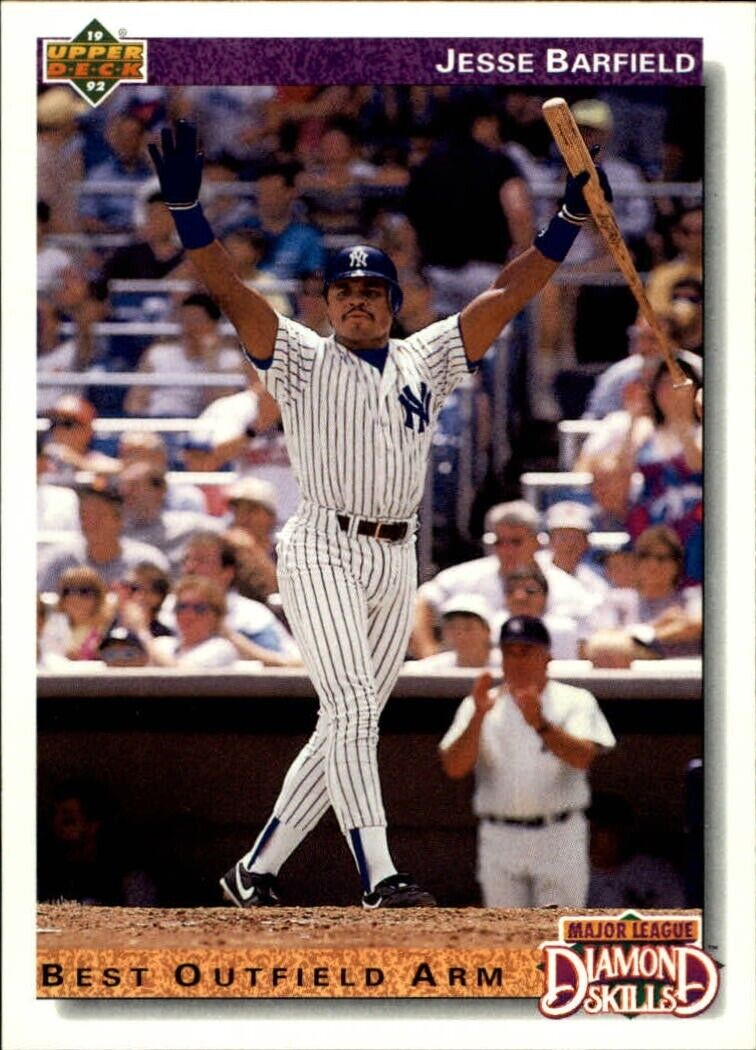 Jesse Barfield 1992 Upper Deck MLB #644 DS Baseball Card New York Yankees