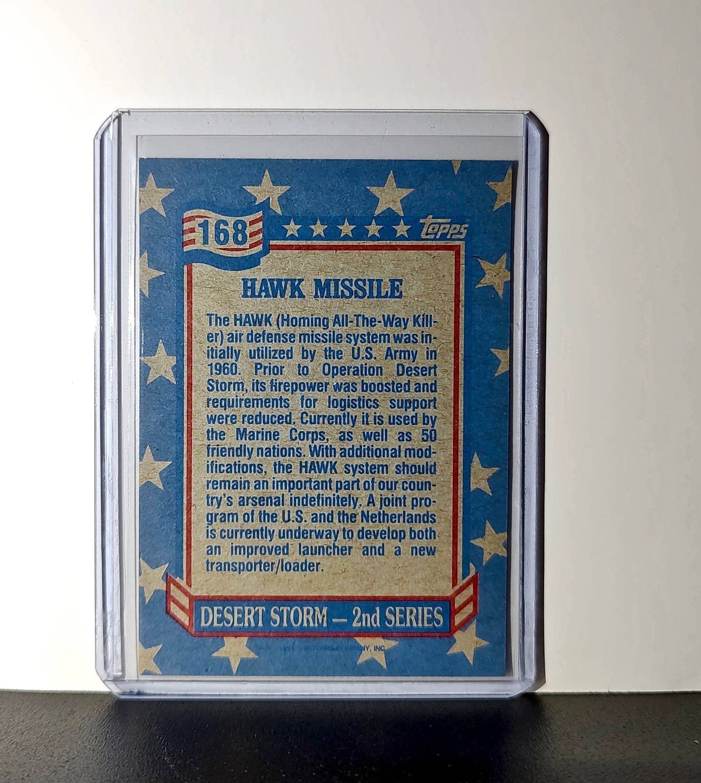 HAWK Missile 1991 Topps Desert Storm #168 Card