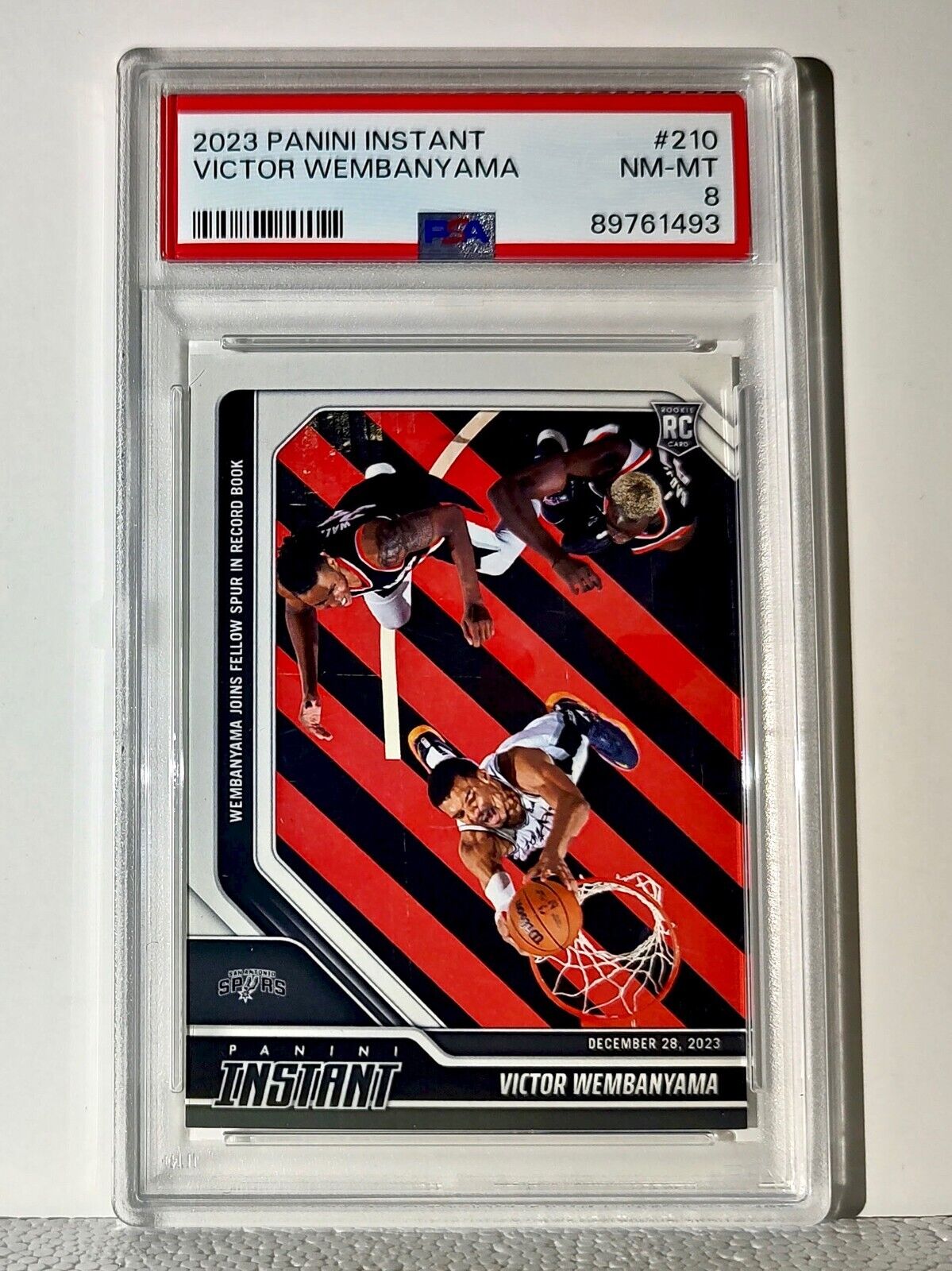 Victor Wembanyama 2023-24 Panini #210 NBA Rookie Basketball Card 1 of 3127 PSA 8