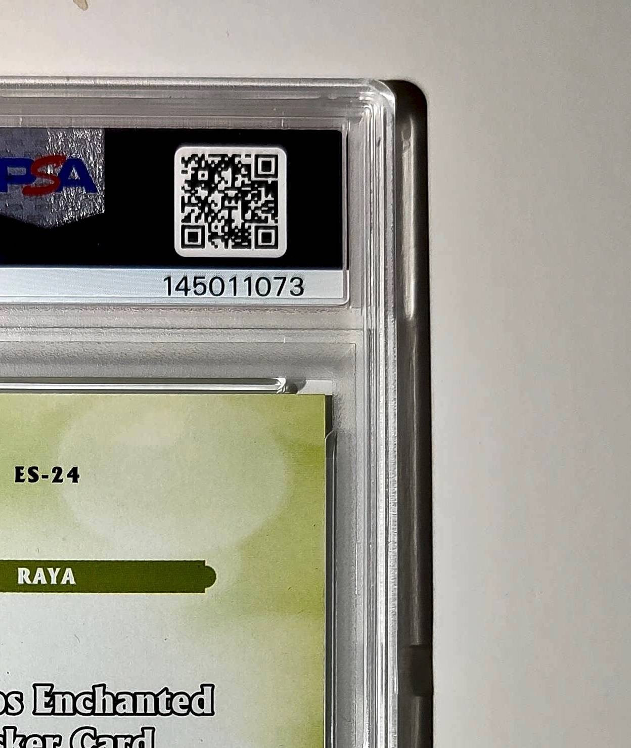 Raya 2025 Topps Disney #ES-24 Enchanted Sticker Card PSA 10