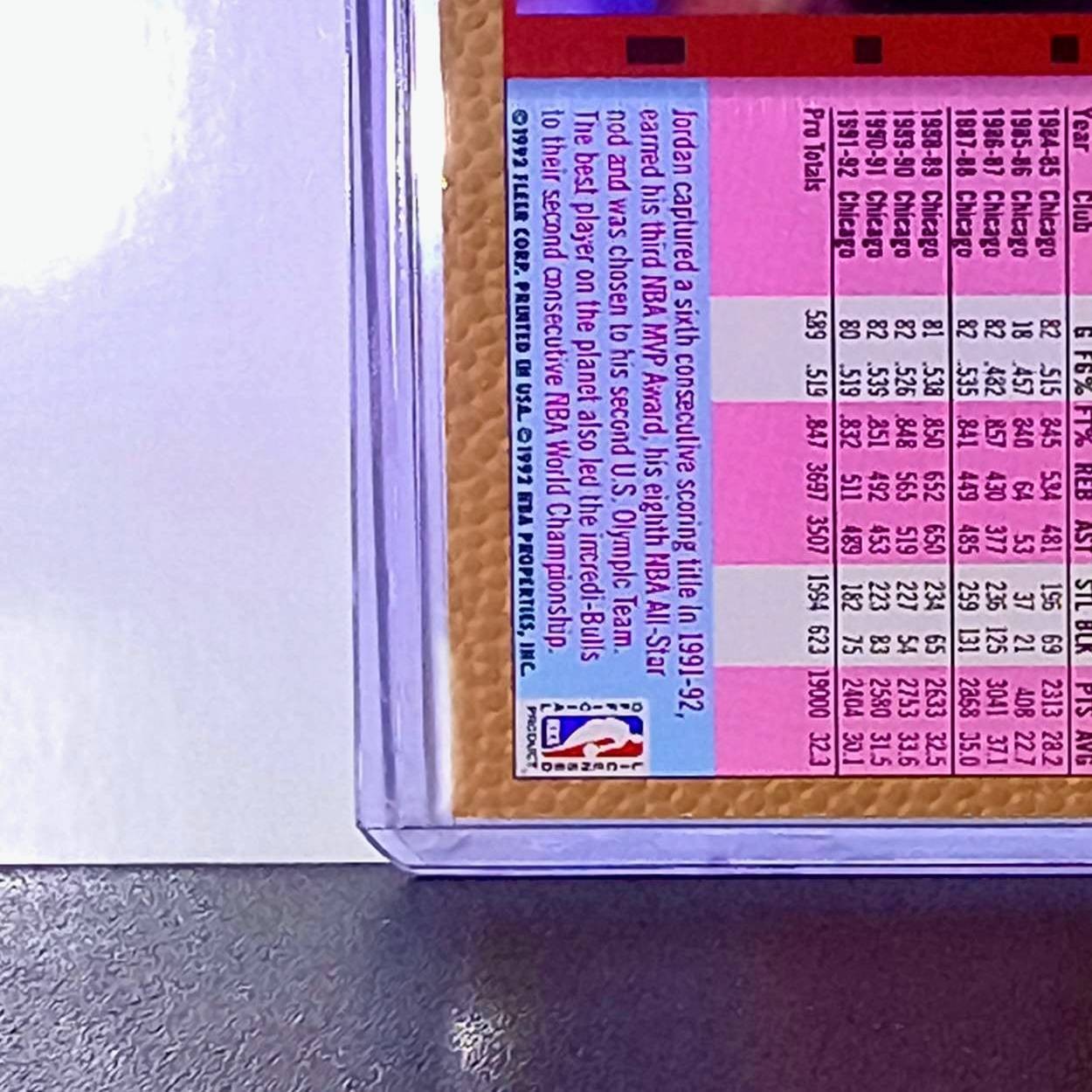 Michael Jordan 1992-93 Fleer #32 Basketball Card Chicago Bulls