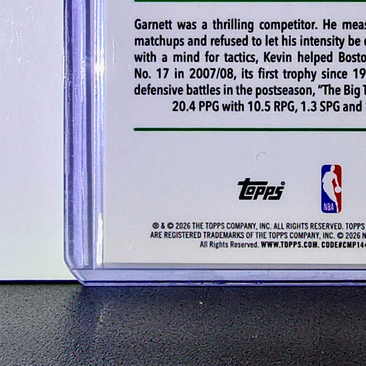 Kevin Garnett 2025-26 NBA Topps Chrome Update X-Fractor #147 Card Boston Celtics