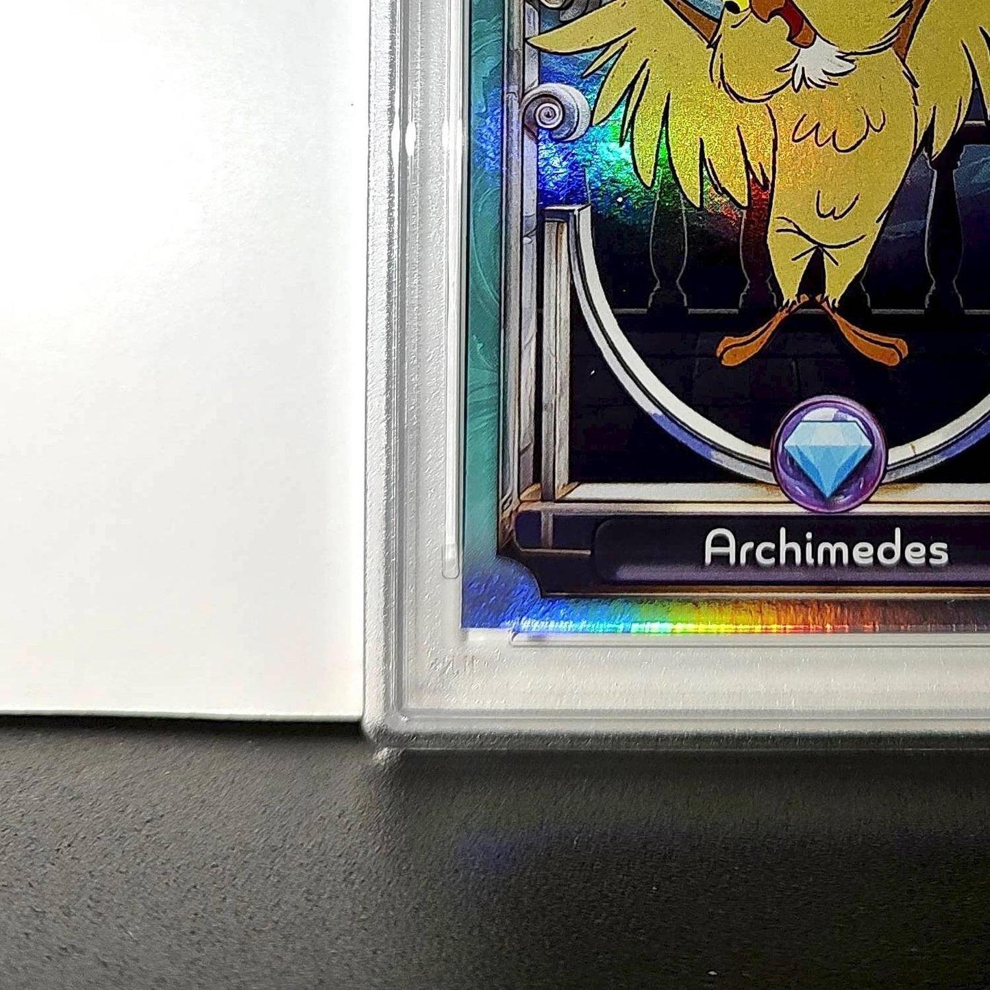 Archimedes 2025 Topps Disney #121 Diamond Card The Sword in the Stone PSA 8