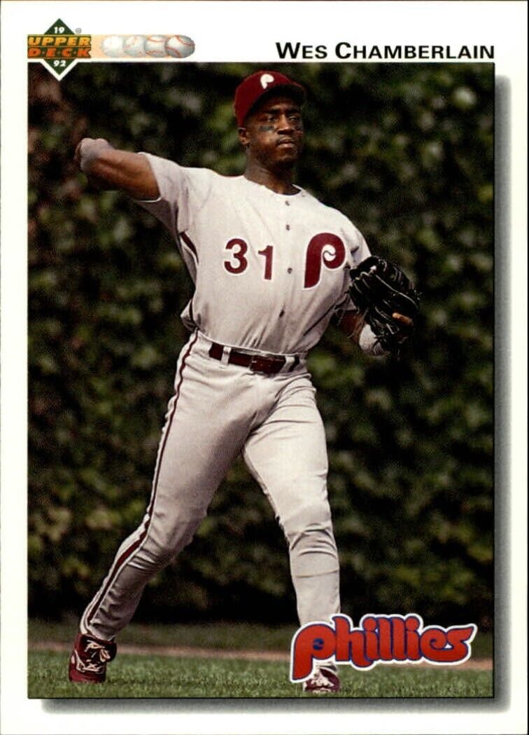 Wes Chamberlain 1992 Upper Deck MLB #347 Baseball Card Philadelphia Phillies