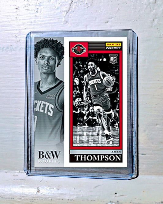 Amen Thompson 2023-24 Panini NBA #19 Black and White Rookies Card 1/326