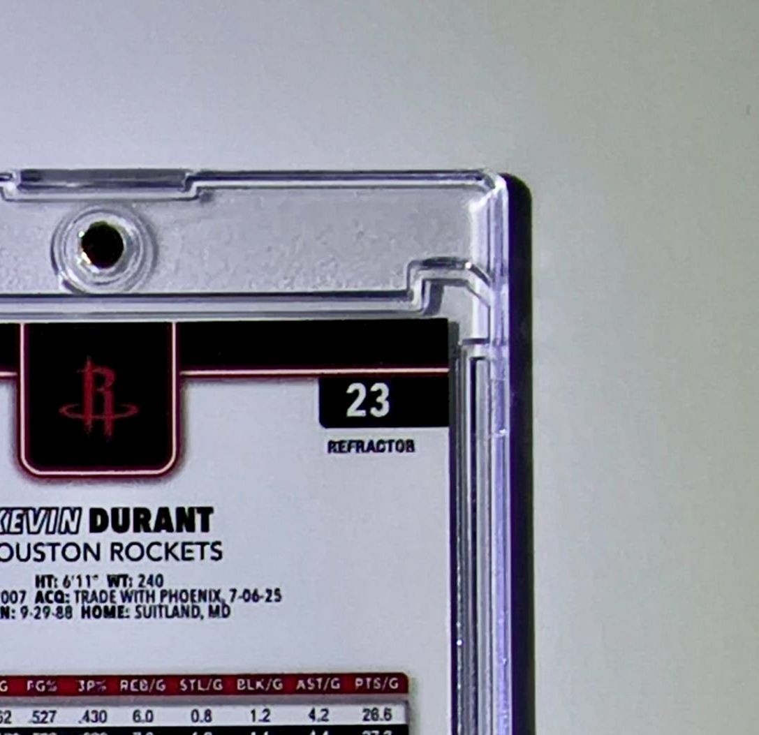 Kevin Durant 2025-26 NBA Topps Chrome Update #23 Refractor Card Houston Rockets