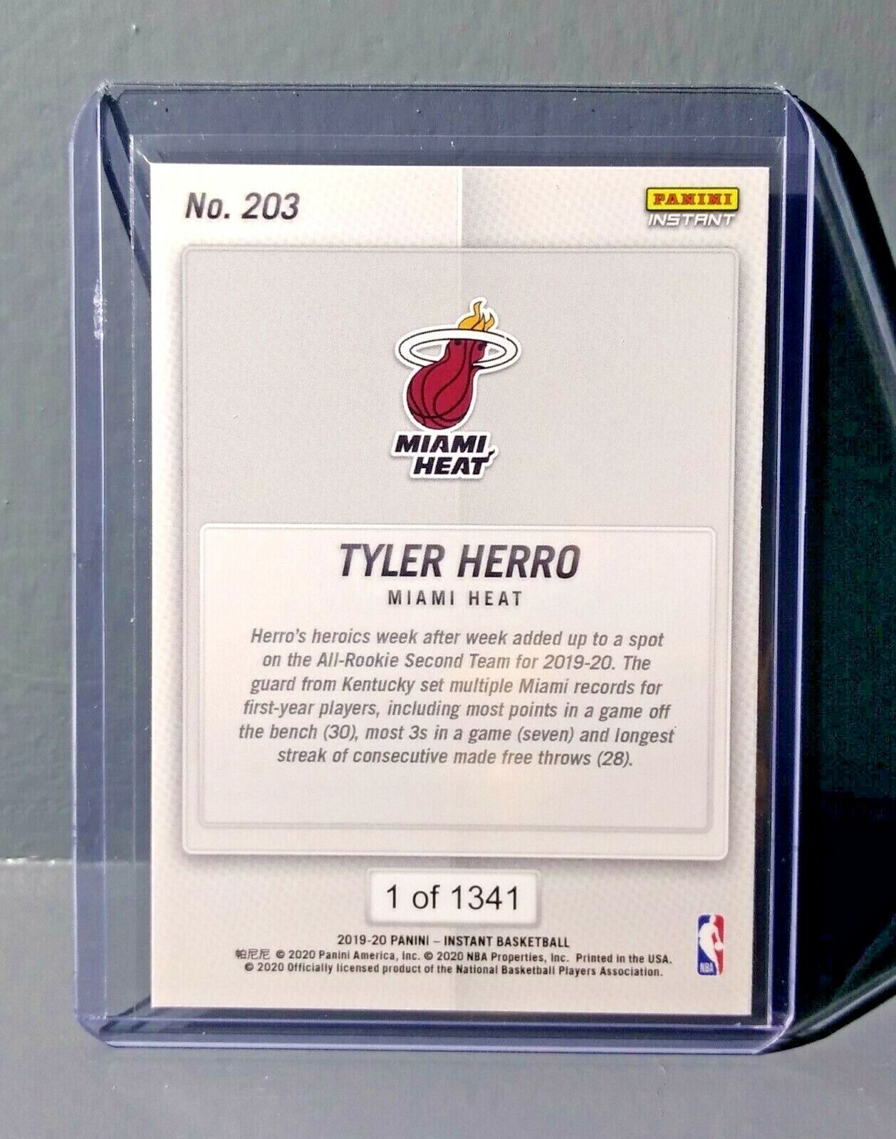 Tyler Herro 2019-20 Panini NBA Instant All-Rookie Team #203 Card 1 of 1341