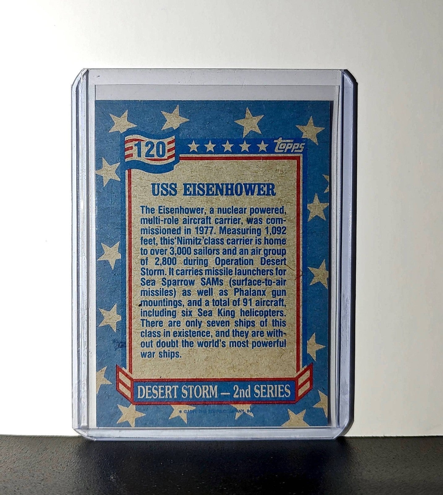 USS Dwight D. Eisenhower 1991 Topps Desert Storm #120 Card