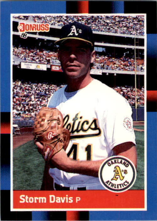 1988 Storm Davis Donruss Baseball Card #595