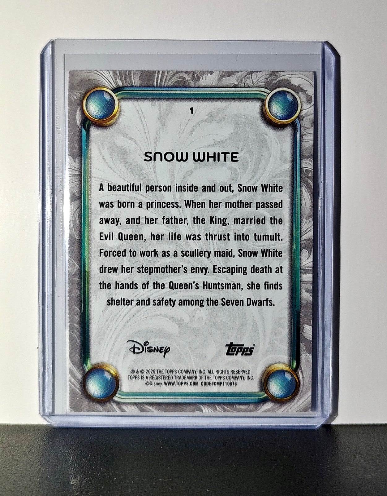 Snow White 2025 Topps Disney Wonder #1 Card Snow White and the Seven Dwarfs